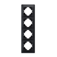 Рамка черный графит на 4 места вертикальная VIDEX BINERA (VF-BNFR4V-BG)