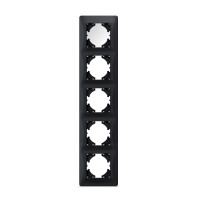 Рамка черный графит на 5 мест вертикальная VIDEX BINERA (VF-BNFR5V-BG)