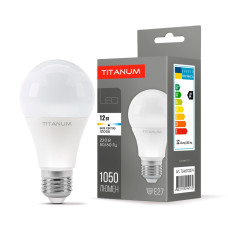Светодиодная лампа TITANUM A60 12W E27 4100K 220V (TLA6012274)