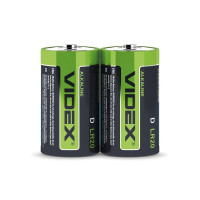Батарейка щелочная Videx LR20/D SHRINK (2шт) (LR2O/D2pcsS)