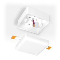 Рамка накладного монтажа безрамочного квадратного светильника VIDEX (VL-DLFS-09SF)