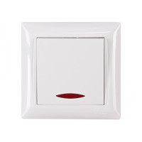 Выключатель 1-кл из подсв. белый 3005 PRIMERA LUXEL