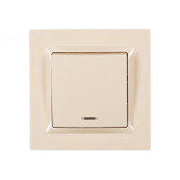Выключатель 1-кл из подсв. крем 9305 JAZZ LUXEL