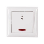 Выключатель 1-кл из подсв. проходной белый 3016 PRIMERA