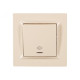 Выключатель 1-кл из подсв. проходной крем 9316 JAZZ LUXEL