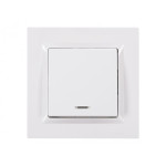 Выключатель 1-кл с подсветкой белый 9005 JAZZ LUXEL