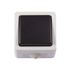 Выключатель 1-й серый накладной IP54 LUXEL 6502 DEBUT