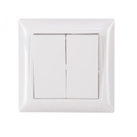 Выключатель 2-кл белый 3003 PRIMERA LUXEL