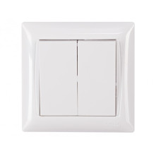 Выключатель 2-кл белый 3003 PRIMERA LUXEL