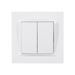 Выключатель 2-кл белый 9003 JAZZ LUXEL