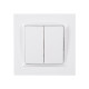 Выключатель 2-кл белый 9003 JAZZ LUXEL