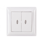 Выключатель 2-кл проходной белый 3019 PRIMERA LUXEL