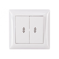 Выключатель 2-кл проходной белый 3019 PRIMERA LUXEL