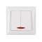 Выключатель 2-кл с подсв. белый 3006 PRIMERA LUXEL