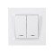 Выключатель 2-кл с подсв. белый LUXEL 9006 JAZZ