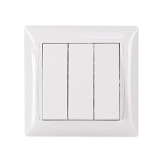 Выключатель 3-кл белый 3013 PRIMERA LUXEL