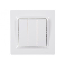 Выключатель 3-кл белый 9013 JAZZ LUXEL