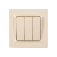 Выключатель крем 3-кл 9313 JAZZ LUXEL
