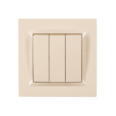 Выключатель крем 3-кл 9313 JAZZ LUXEL