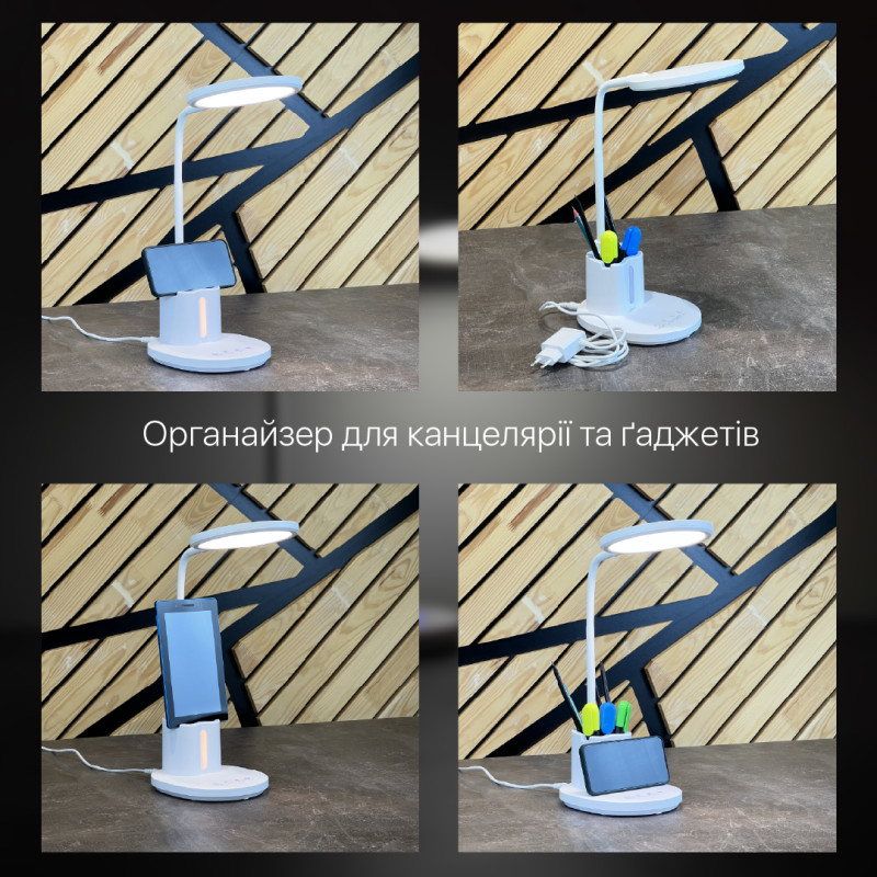 Настольный светильник VIOLUX Junior 10W 600Lm 30-65K розовый 530401