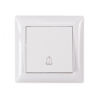 Кнопка звонка белая 3017 PRIMERA LUXEL