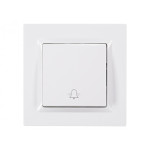 Кнопка звонка белая 9017 JAZZ LUXEL