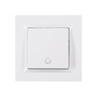 Кнопка звонка белая 9017 JAZZ LUXEL