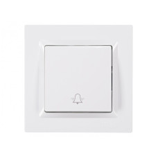 Кнопка звонка белая 9017 JAZZ LUXEL