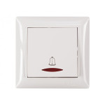 Кнопка звонка с подсв. белая 3018 PRIMERA LUXEL