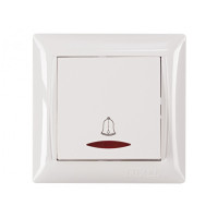 Кнопка звонка с подсв. белая 3018 PRIMERA LUXEL