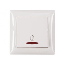 Кнопка звонка с подсв. белая 3018 PRIMERA LUXEL