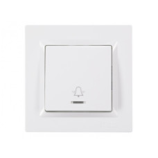 Кнопка звонка с подсв. белая 9018 JAZZ LUXEL