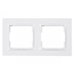 Рамка 2-х горизонтальная белая 9022 JAZZ LUXEL