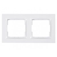 Рамка 2-х горизонтальная белая 9022 JAZZ LUXEL