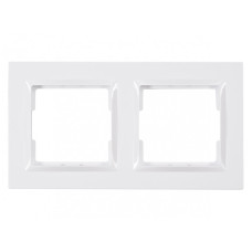 Рамка 2-х горизонтальная белая 9022 JAZZ LUXEL