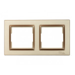 Рамка 2-я горизонтальная бронза 9622 JAZZ LUXEL