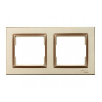 Рамка 2-я горизонтальная бронза 9622 JAZZ LUXEL