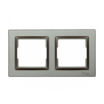 Рамка 2-х горизонтальная графит 9722 JAZZ LUXEL