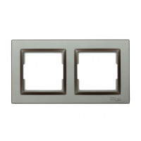Рамка 2-х горизонтальная графит 9722 JAZZ LUXEL