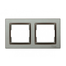 Рамка 2-х горизонтальная графит 9722 JAZZ LUXEL