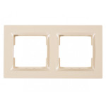 Рамка 2-х горизонтальная крем 9322 JAZZ LUXEL