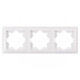 Рамка 3-на горизонтальна біла 3023 PRIMERA LUXEL