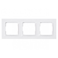 Рамка 3-х горизонтальная белая 9023 JAZZ LUXEL