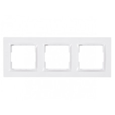 Рамка 3-х горизонтальная белая 9023 JAZZ LUXEL