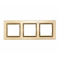 Рамка 3-х горизонтальная бронза 9623 JAZZ LUXEL