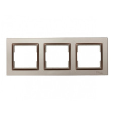 Рамка 3-х горизонтальная графит 9723 JAZZ LUXEL