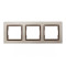 Рамка 3-х горизонтальная графит 9723 JAZZ LUXEL