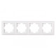 Рамка 4-х горизонтальная белая 3024 PRIMERA LUXEL