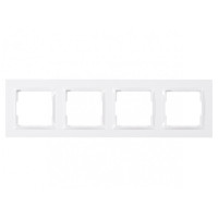 Рамка 4-х горизонтальная белая 9024 JAZZ LUXEL