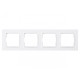 Рамка 4-х горизонтальная белая 9024 JAZZ LUXEL